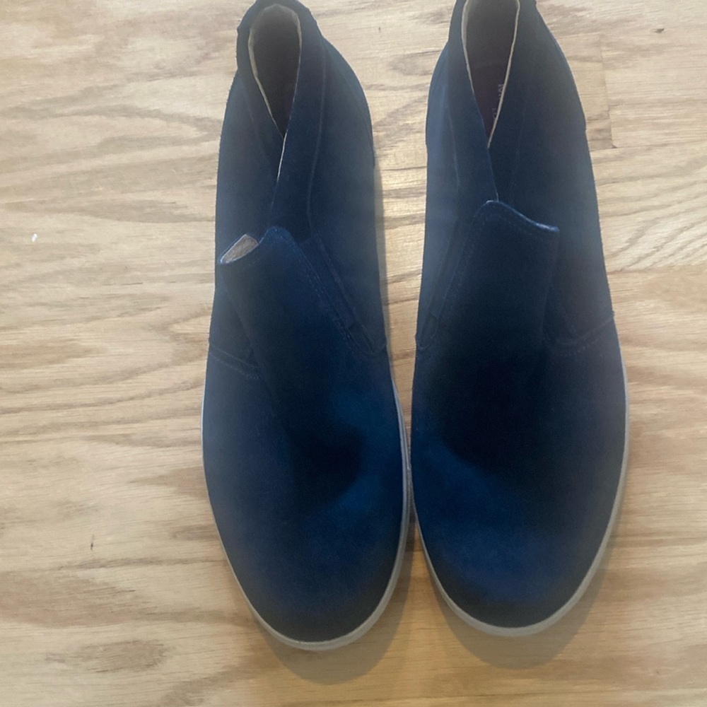 Mark Nason Navy Suede slip ons